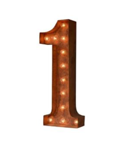 Marquee Number "1"