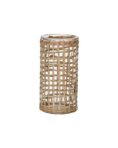 Rattan Candle Holder 8"