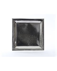 16" Square Stainless Steel Hammered Tray