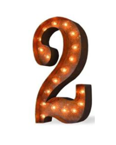 Marquee Number "2"