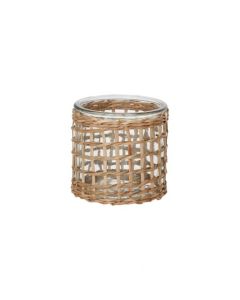 Rattan Candle Holder 4"