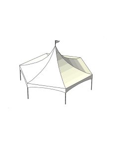 40' Hexagon White Hi Peak Tent