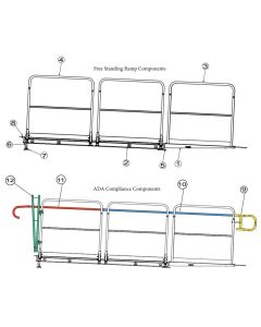 ADA Handrail Kit 0-12" Straight Ramp
