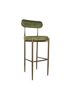 Audrey Gold Barstool with Fern Cushions