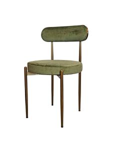 Audrey Gold Chair with Fern Cushions