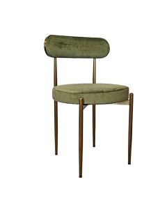 Audrey Gold Chair with Fern Cushions