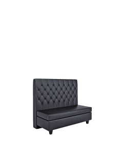 Bentley Black Tall Back Loveseat