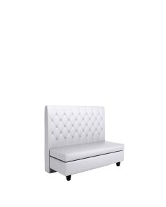 Bentley White Tall Back Loveseat