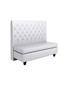 Bentley White Tall Back Loveseat