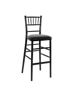 Black Chiavari Barstool Black Cushion Standard