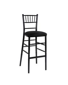 Black Chiavari Barstool with Black Stretch Knit 