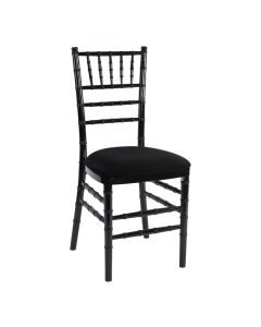 Black Chiavari Chair with Black Stretch Knit 