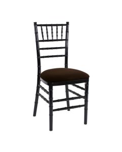 Black Chiavari Chair with Chocolate Suede 