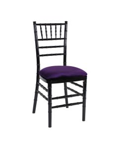 Black Chiavari Chair with Deep Purple Velvet
