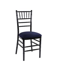 Black Chiavari Chair with Navy Stretch Knit