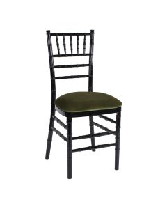 Black Chiavari Chair with Olive Velvet