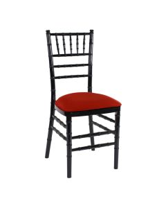 Black Chiavari Chair with Red Stretch Knit 