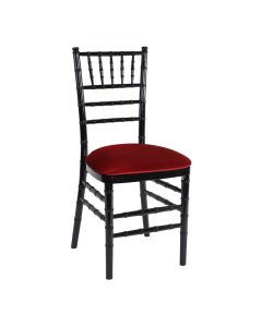 Black Chiavari Chair with Red Velvet