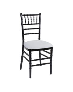 Black Chiavari Chair with White Suede