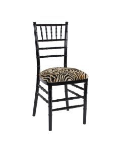 Black Chiavari Chair with Zebra Stretch Knit