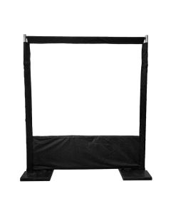 Black Floor Partition with Panel 6' x 7'
