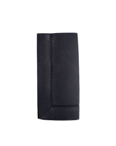 Black Hemstitch 20" Square Napkin