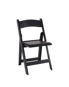 Black Padded Folding Chair