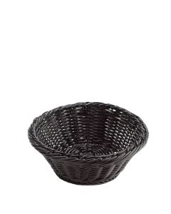 Black Weave Round Break Basket 9.5" x 3.5"
