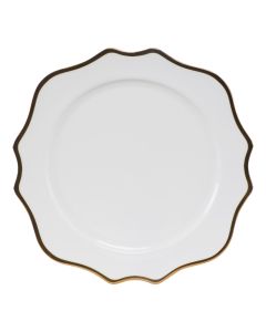 Bliss White Gold Rim Charger Plate 12.5"