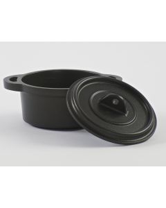Cassolette Round with Lid Black 5"