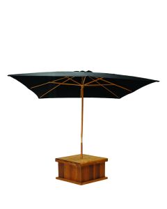 Cedar Box with 10' Square Black Umbrella