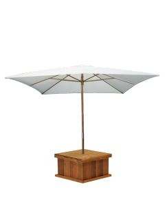 Cedar Box with 10' Square Natural Umbrella