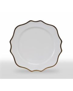 Bliss White Gold Rim Service or Charger Plate 12.5"
