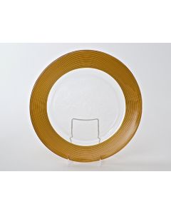 Matte Ringed Gold Service or Charger Plate 13"