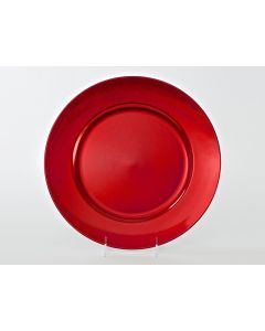 Red Resin Service or Charger Plate 13"