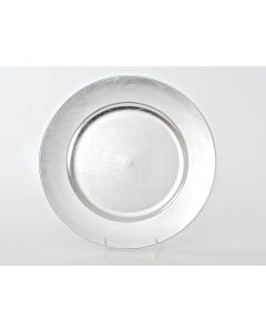 Silver Resin Service or Charger Plate 13"