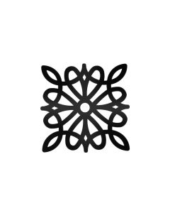 Deco Square Black Service or Charger Plate 13"