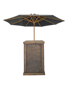 Chateau Pedestal with 9' Black Umbrella