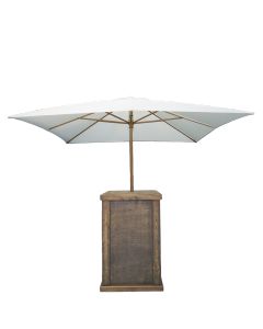 Chateau Pedestal with 10' Natural Umbrella