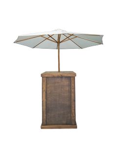 Chateau Pedestal with 9' Natural Umbrella