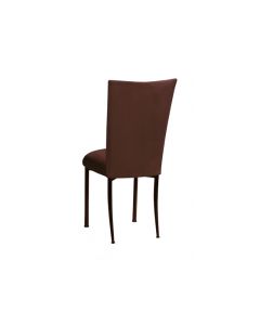 Suede Chocolate Topper and Cushion with Brown Legs