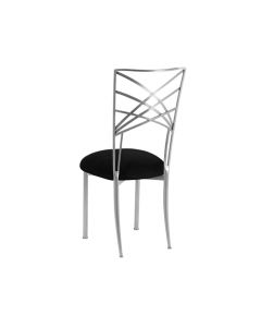 Silver Chameleon with Black Suede Cushion