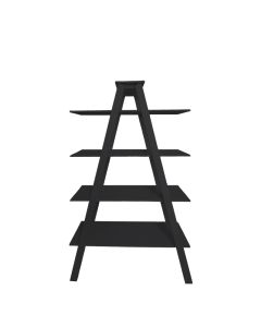 Classic Black Ladder Shelf  & Back Bar 4'