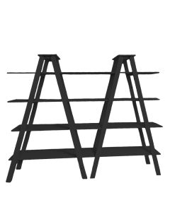 Classic Black Ladder Shelf & Back Bar 8'