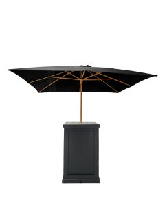 Classic Black Pedestal with 10' Black Umbrella