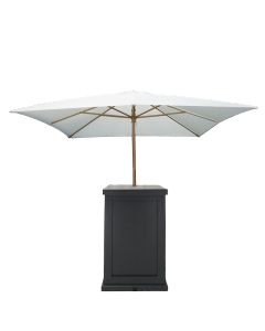 Classic Black Pedestal with 10' Natural Umbrella