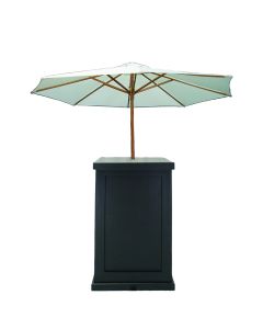 Classic Black Pedestal with 9' Natural Umbrella