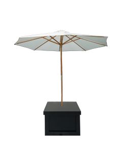 Classic Black Box with 9' Natural Umbrella