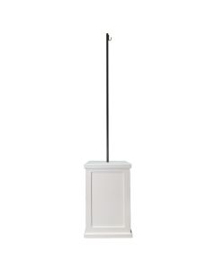 Classic White Pedestal with Light Post