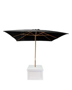Classic White Box with 10' Black Umbrella